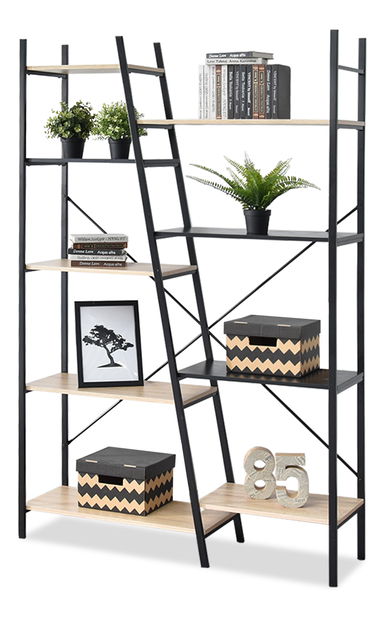 Regál Gecon Reg (tölgy + fekete)