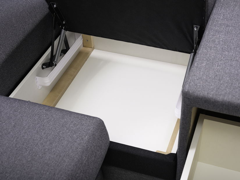 Rohová sedačka Arin (čierna + sivá) (P)