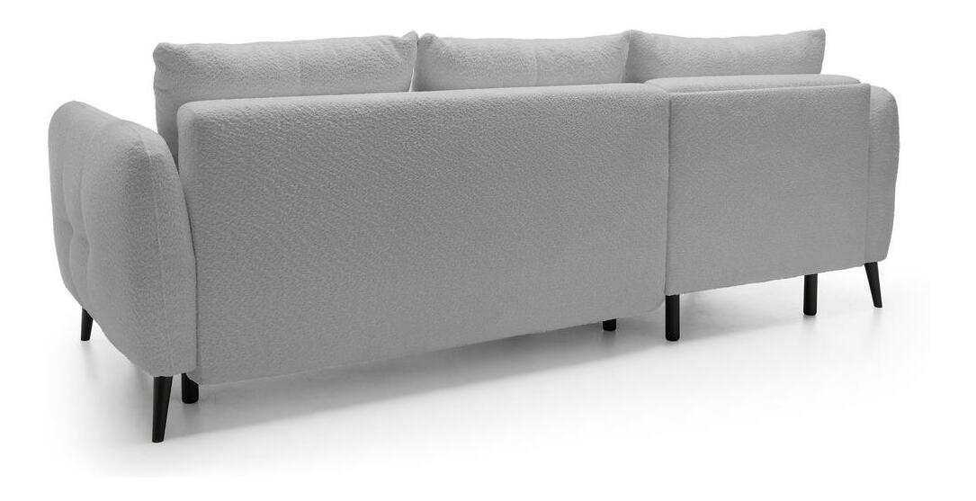 Kutna garnitura Odysea (L) (svijetlosiva + crna)