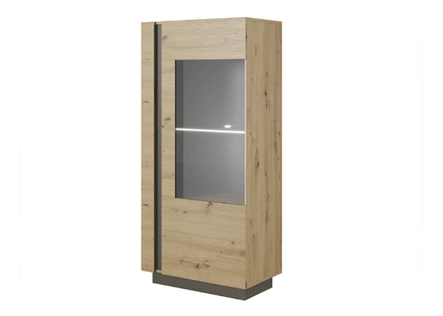 Vitrína Cethos Typ 72 (dub artisan + grafit)