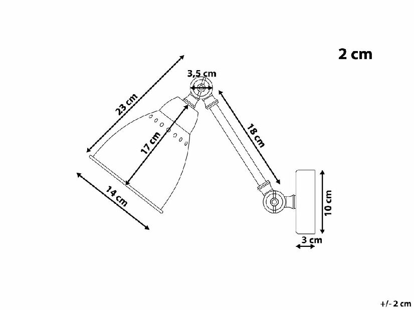 Set 2 buc iluminat de perete Misza (alb)