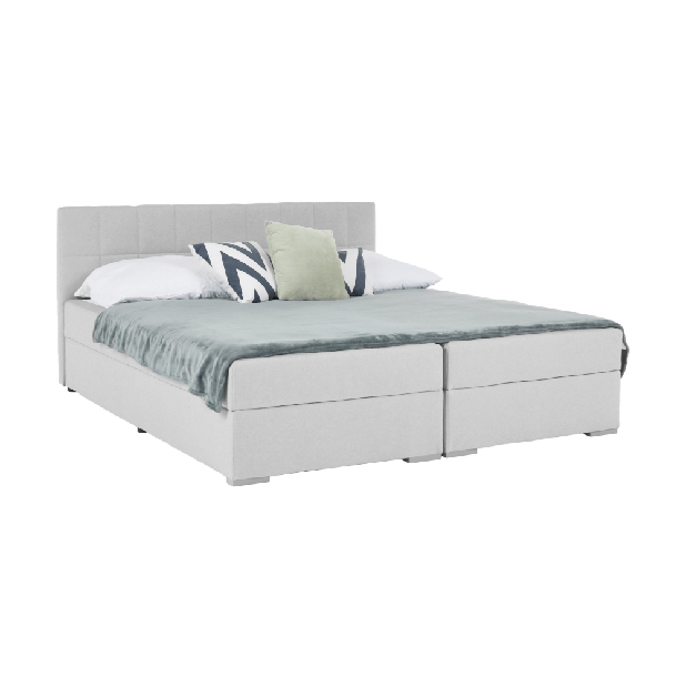 Franciaágy Boxspring 160 cm Ferrati (szürke + barna)