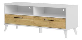 Masă TV/comodă Barilus 24 (nuc american byant + alb)