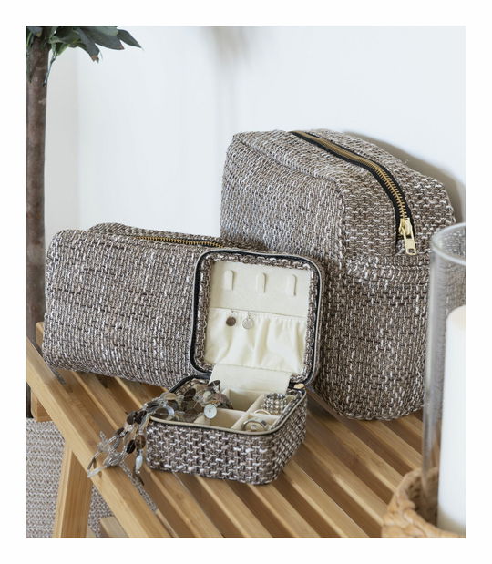 Toaletné tašky 2 ks Saveria (hnedá)