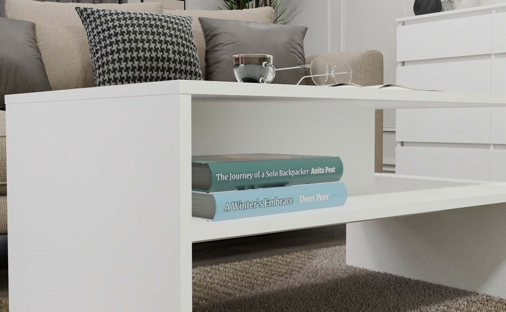 Măsuță de cafea Bolivar 1 (alb)