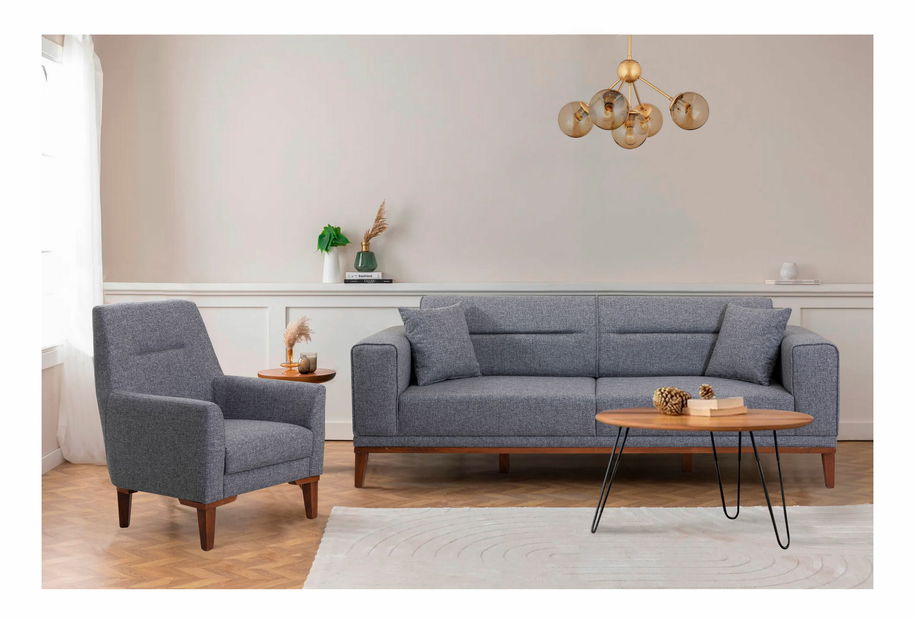 Ülőgarnitúra Lesan (sötétszürke)