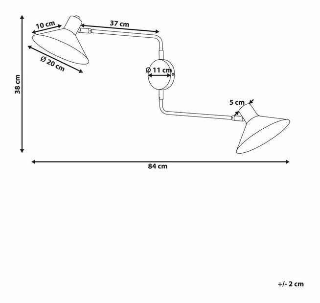 Fali világítás Kadza (arany)