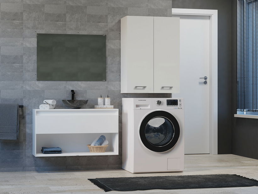 Dulap de baie suspendat Perdieron 2 (alb)