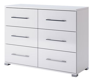 Comodă Babylon B16 (Alb + Alb lucios)