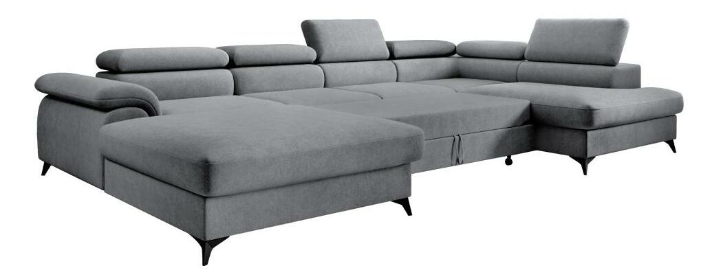 U alakú sarokkanapé Coly (szürke) (tárolóhellyel) (J)