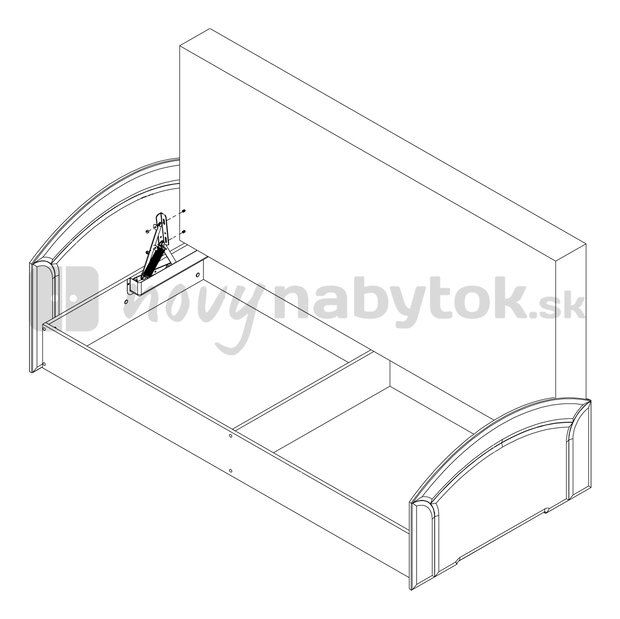 Jednolôžková posteľ 90 cm BRW XXI WALDEK 90