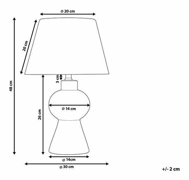 Stolna lampa Finn (siva)