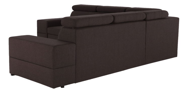 Rohová sedačka Mone (tmavohnedá) (P)
