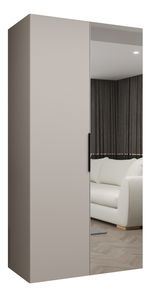 Šatníková skriňa 100 cm Mirabella 2 (kašmír + čierna)