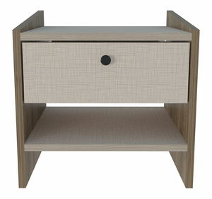 Nočný stolík Biurno (orech + béžová)