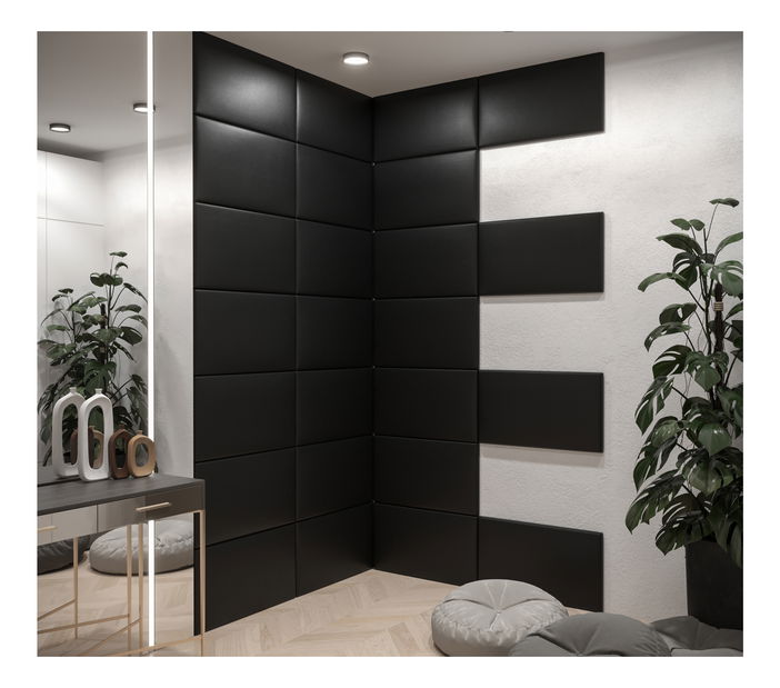 Čalúnený panel Cubic 70x40 cm (čierna)