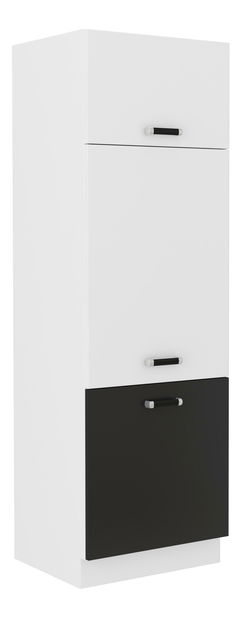 Potravinová kuchynská skrinka Oran 60 Hskk-200 (biela + čierna)