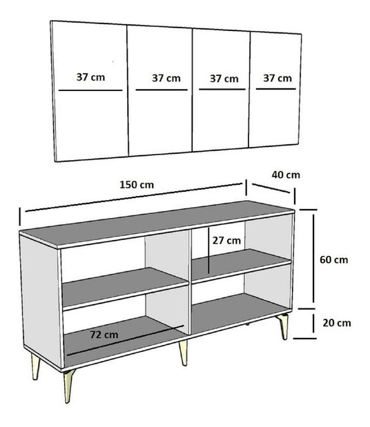 Skrinka Benuva 1 (antracit) 
