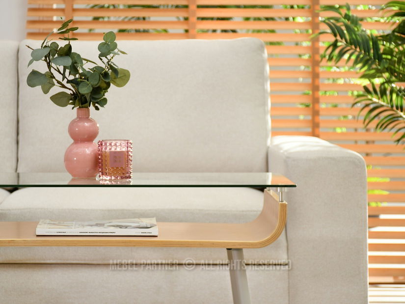 Stolić za kavu Largus (hrast + siva)