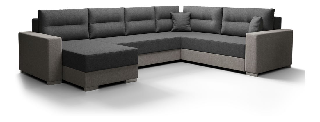 U alakú sarokkanapé Glide 3 (szürke + sötétszürke) (J)