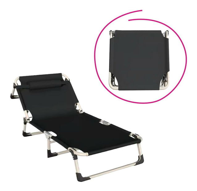 Kerti nyugágy Bowie (fekete + bézs)