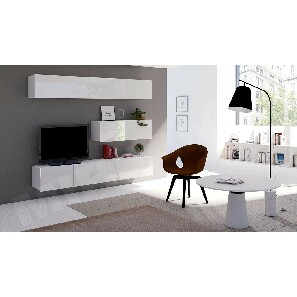 Mobilier living VIII Badiani (Alb + Alb lucios)