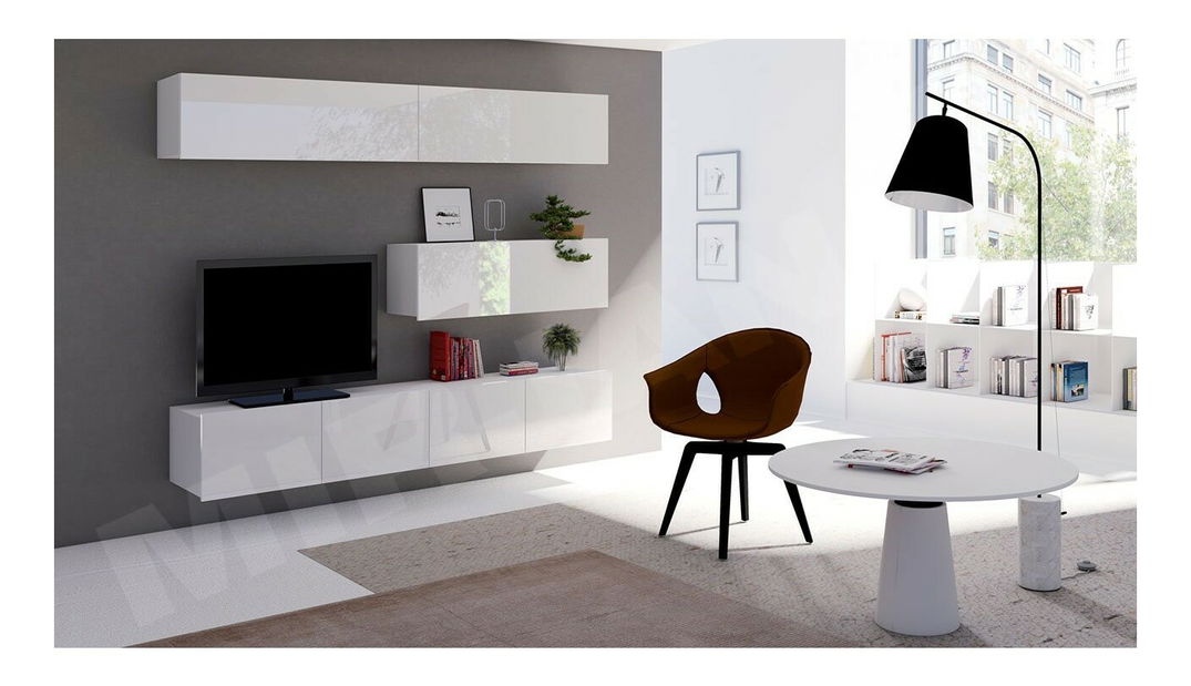 Nappali fal VIII Badiani (fehér + fényes fehér)