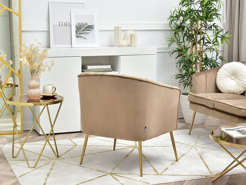 Fotoliu Etimee F (bej + negru)