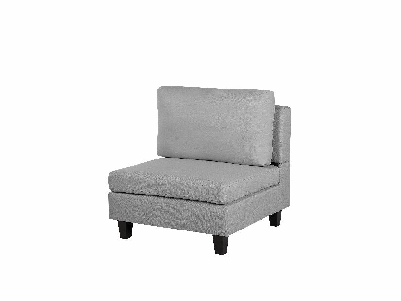 Modulárna sedačka v tvare U FELLE (polyester) (svetlosivá) (pre 3 ľudí) (s taburetkou)