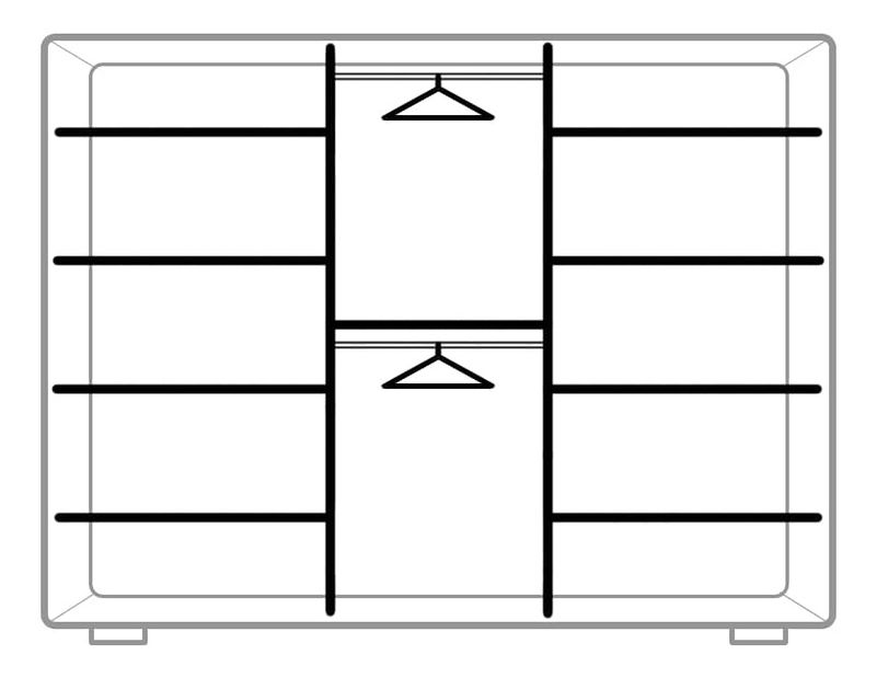 Šatníková skriňa Atalen 4D (sivý betón)