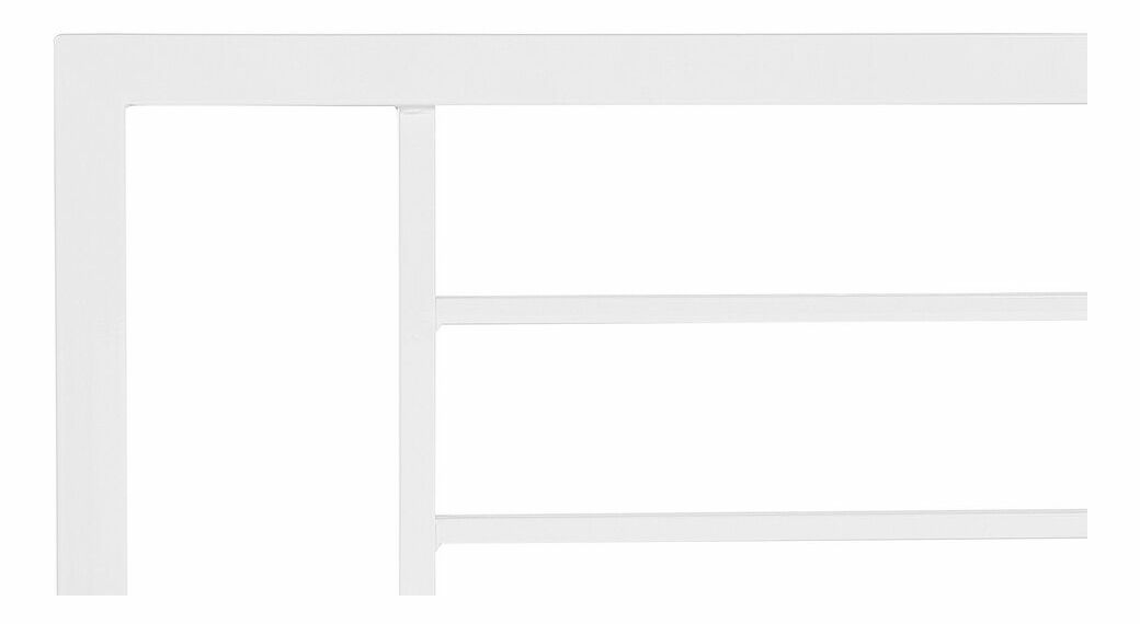 Manželská posteľ 160 cm CONNET (s roštom) (biela)