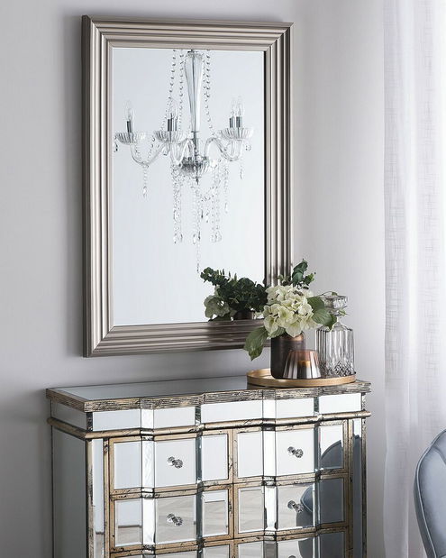 Nástenné zrkadlo Chur (strieborné)