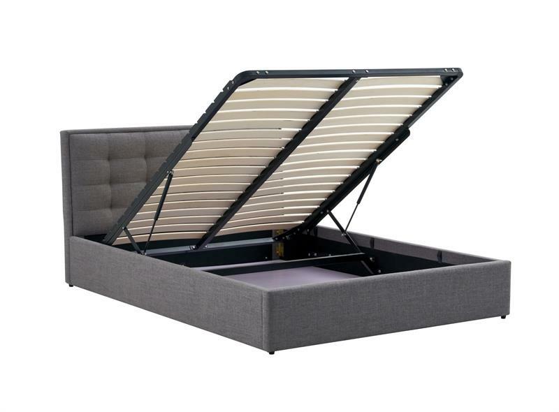 Manželská posteľ 140 cm Padvalion 140 (s úložným priestorom) (sivá)