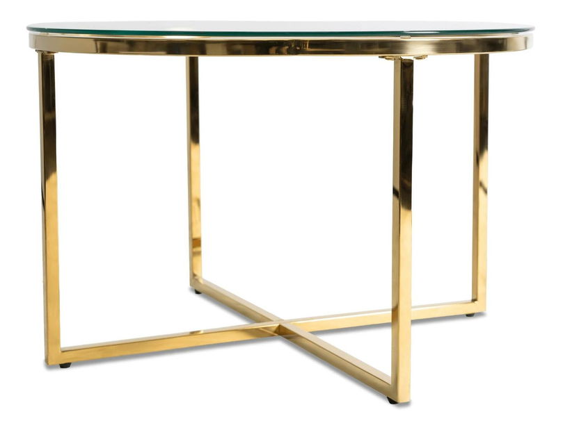 Stolić za kavu Fragmento (prozirna + zlatna) 