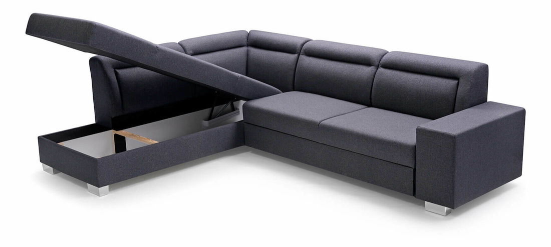 Rohová sedačka Dayle (čierna) (P)