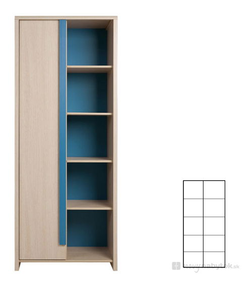 Polcos szekrény Carl REG1D/80