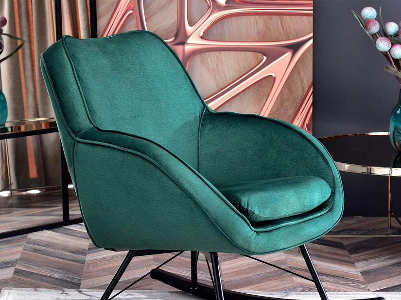 Relaxačné kreslo Coccolisimo (zelená + čierna)