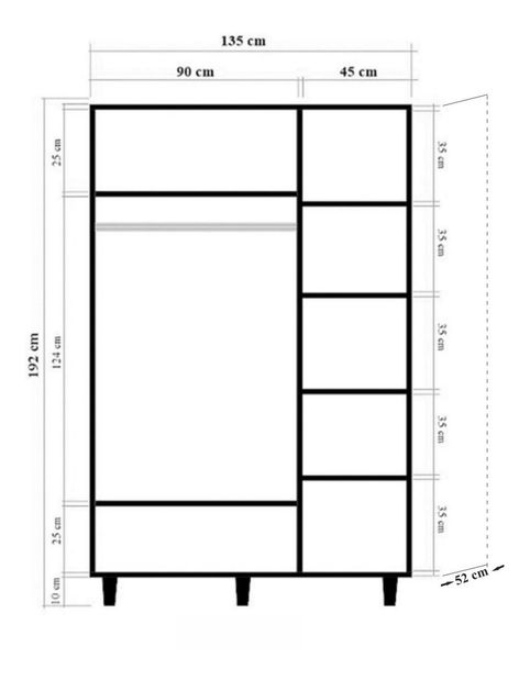 Ruhásszekrény Leila 977 (szonoma tölgy)