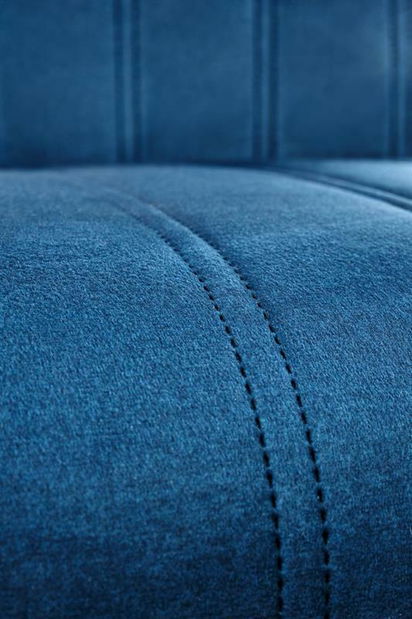 Scaun de sufragerie Delph (albastru închis + stejar miere)