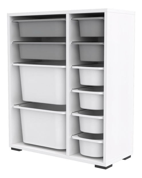 Organizator za igračke Dremonka 10 (bijela + siva)