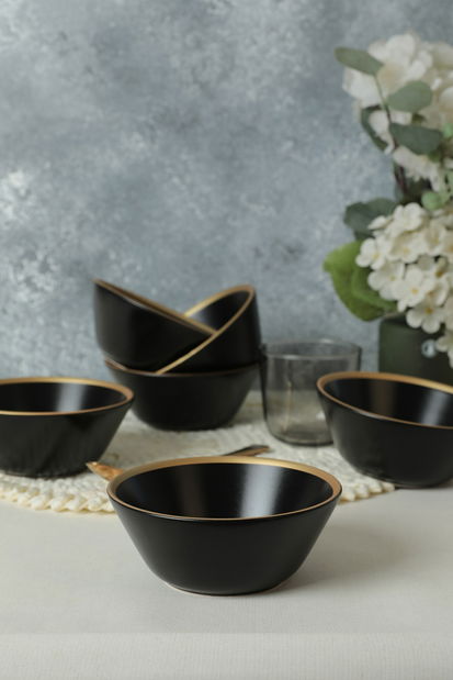 Set boluri (6 buc.) Sky (Negru + auriu)