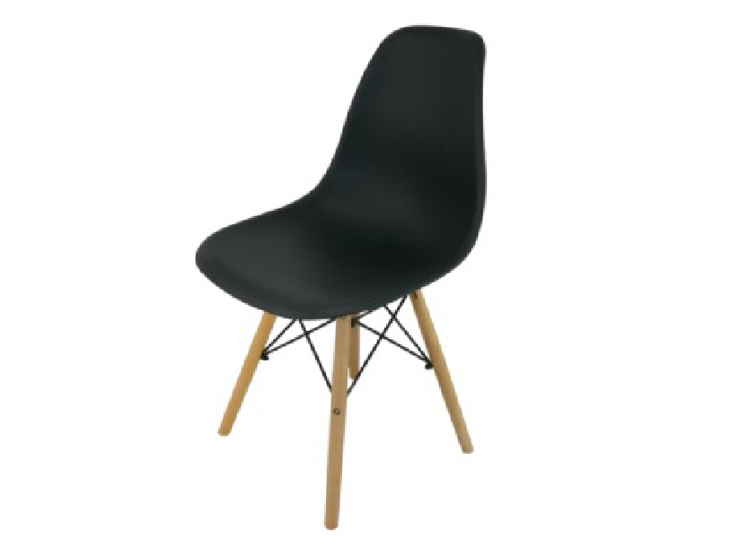 Jedálenská stolička Molly (čierna + prírodná) *výpredaj