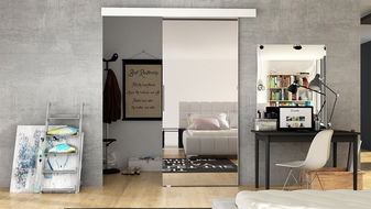 Posuvné dvere Orenia II (biela + zrkadlo)