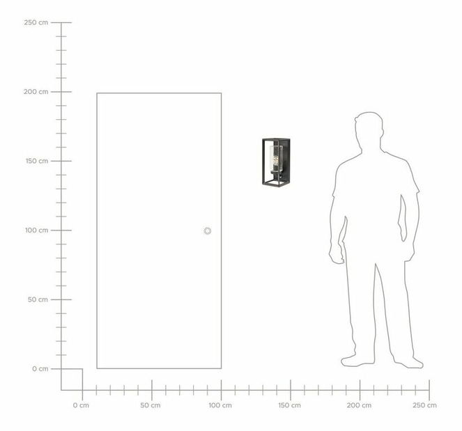 Corp iluminat de perete pentru exterior Bellamy (negru)