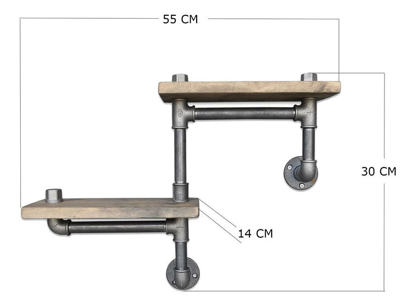 Poliță Nenanu 27 (nuc + negru)