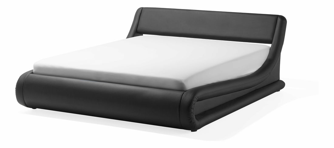 Manželská posteľ 180 cm AVENUE (s roštom a úl. priestorom) (čierna) *výpredaj