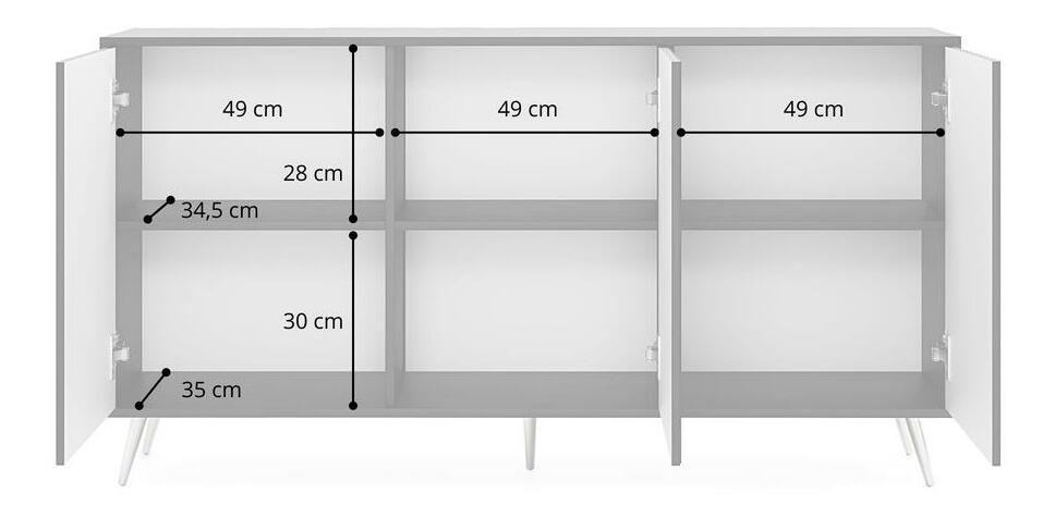 Dulap Biel B2 (negru + stejar wotan) *vânzare stoc