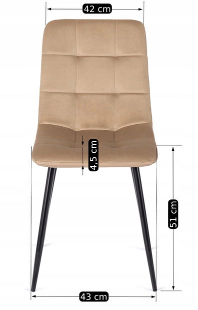 Jedálenská stolička Permite (béžová) 