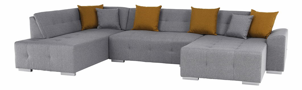 Sarok ülőgarnitúra Bellina (szürke + mustár) (B)