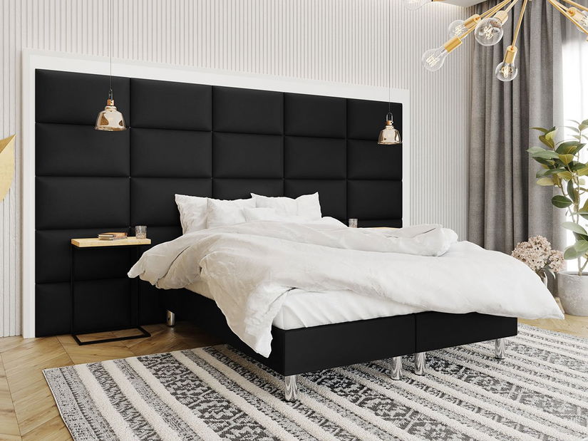 Kárpitozott fali panel Pazara 70x40 (öko-bőr Soft 011 + fekete)